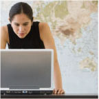 Woman on her laptop